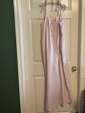 MAD Vibes Boutique Floral Wide Leg Jumpsuit Tie Shoulder Size L